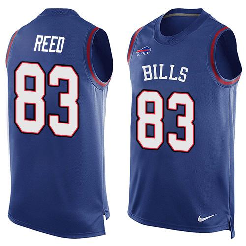 Nike Bills #83 Andre Reed Royal Blue Team Color Men's Stitched NFL Limited Tank Top Jersey - Click Image to Close